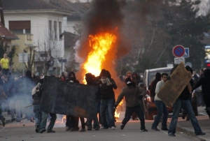 Protesty ve Štrasburku už začaly.
